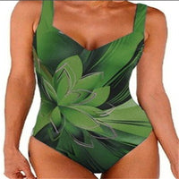 New European And American One-piece Swimsuit Women's Printed Conservative Strap Slim Beach Photograph Cross-border Swimsuit