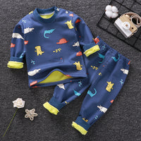 Children's Thermal Underwear Set Plus Velvet Thickening
