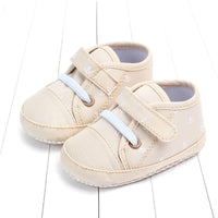 Solid color soft sole baby canvas shoes