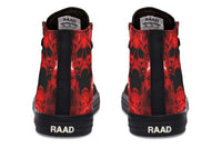 Men And Women Color Gradient Print High-top Canvas Shoes