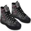 Printed Couple High Top Canvas Shoes