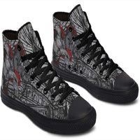Printed Couple High Top Canvas Shoes