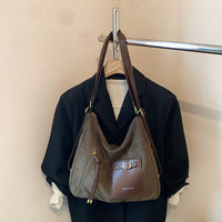 Vintage Suede-lined Large-capacity Bag