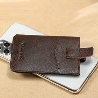 Anti-theft, Slim, Top-grain Cowhide Drivers License Holder And Card Case