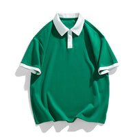 Men's Lapel Hong Kong Style Casual Short Sleeve