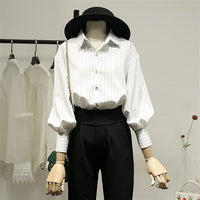 Niche Vintage Striped Women's Shirt