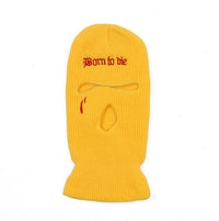 Fashion Embroidery Three-hole Woolen Knitted Hat