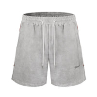 Men's Distressed Side Striped Stitching Casual Shorts
