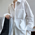 French Casual Simple Solid Color Shirt For Women