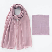 Modal Breathable Elastic Bucket Hat With Pearl Chiffon Scarf Headcloth