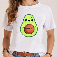 Women's Fashionable Simple Printed Short-sleeved T-shirt