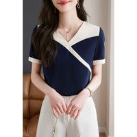 Summer New Shirt Loose V-neck Chiffon Top