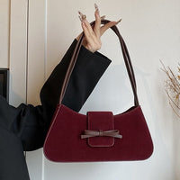 High-end, Solid-color, Niche-design, Textured, Fashionable, Commuter-style Women's Shoulder Bag