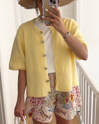 Women's Knitted Cardigan Half-open Collar Button Coat