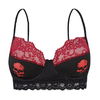 Women's Skull Print Contrast Color Fashion Bra