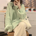 Autumn And Winter Women's Loose And Lazy Style Knitwear Top Sweater