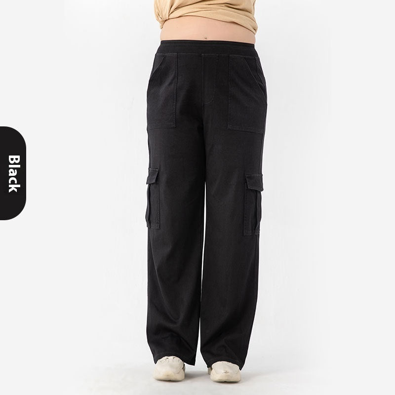 High Waist Stretch Double Pocket Sports Casual Pants