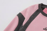 American Retro Deerskin Velvet Stitching Motorcycle Sweater Street
