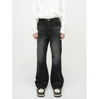 Loose Worn Looking Washed-out Slightly Flared Jeans Men