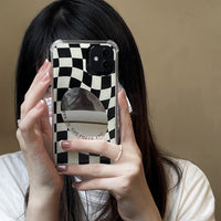 Phone Case Mirror Chessboard Simple