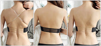 A one-piece seamless bra set with back pull shell for a variety of wear