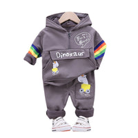 Baby Sports Long-sleeved Hooded T-shirt Trousers Two-piece Children's Suit Trend