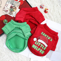 Warm-keeping And Cold-proof Fleece-lined Pet Crew Neck Sweater