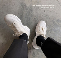 Men's Fashion Canvas Stitching Platform Shoes Simple