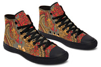 Printed Couple High Top Canvas Shoes