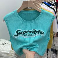 Knitted Waistcoat Vest Women's Inner Match Sleeveless Top