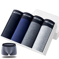 Men's solid color cotton boxer shorts sexy shorts