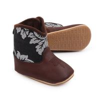 Winter Soft Sole Non Slip Women's Leather Boots And Baby Shoes