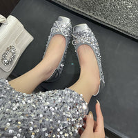 Soft Bottom Height Increasing Insole Breathable Mary Jane Shallow Mouth Pumps