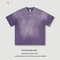 Retro Washed Round Neck Short Sleeve Men And Women