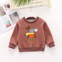 Children plus velvet thick autumn and winter sweater