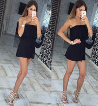 Wrapped chest strapless sexy jumpsuit
