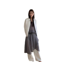 Laid-back Sheer Plaid Slip Dress