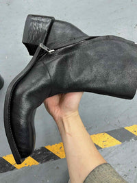 British Wizard Retro Spiral Oblique Zipper Martin Boots