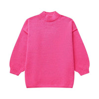 Casual All-match Round Neck Long Sleeve Knitted Sweater
