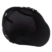 Womens Korean-style Trendy Beret Sun Hat Mens Solid-color Marching Cap