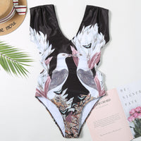 Ladies Conservative Belly Cover Swimsuit Women's One Piece