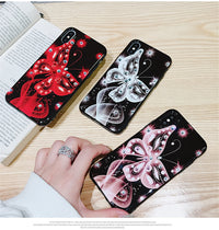 Diamond-studded fantasy butterfly all-inclusive silicone phone case protective case