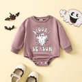 Halloween Letter Print Long Sleeve Round Neck Triangle Rompers Infant