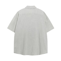 Letter Pocket Embroidered Casual Shirt