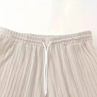 Men's Casual Short-sleeved Shorts Knitting Suit