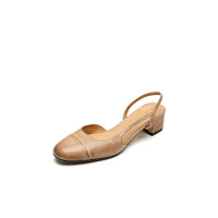 French Retro Back Empty Word With Toe Box Roman Sandals