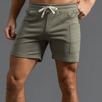 Cotton Sports Shorts Men's Four-point Middle Pants Overalls