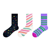 Original Women's Socks Summer Thin Mixed Color Stripe Tube Socks Mesh Cotton Boneless Personality Cartoon Color Socks For Women