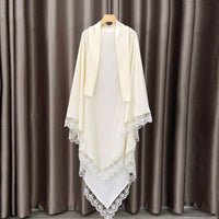 Arabic Baotou Cover Fashion Solid Color Gown Lace Headscarf
