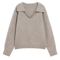Women's New Retro Loose Slim-fit Knitted Sweater